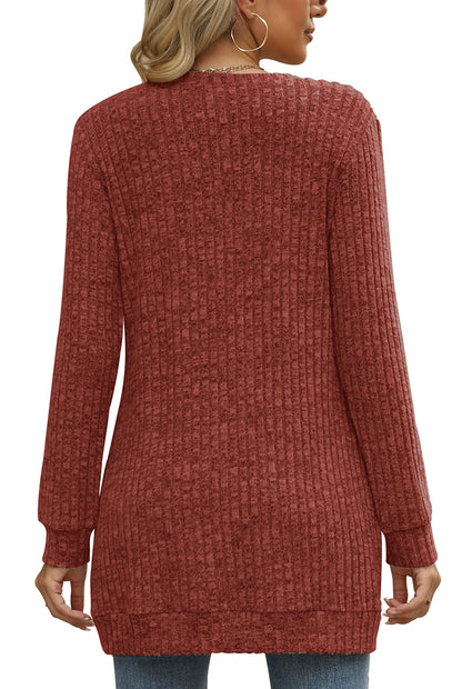 Sweaters for Women Long Sleeve Crewneck Sweatshirt Loose Casual Tunic Tops