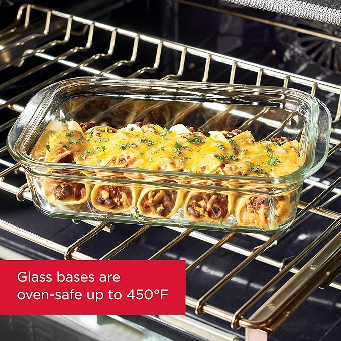Rubbermaid Brilliance Glass Storage 4.7-Cup Food Containers