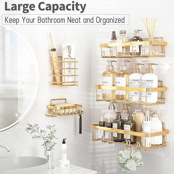 5 Pack Shower Caddy Organizer Rack Shelf