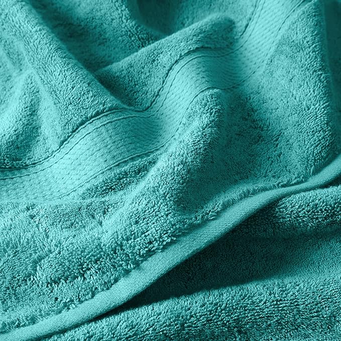 SUPERIOR Egyptian Cotton Pile 6 Piece Towel Set, Includes 2 Bath, 2 Hand