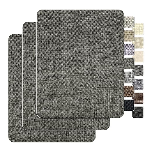 BESEZX Linen Fabric Repair Patch，3 PCS 9 * 11 Inch Self-Adhesive Couch Fabric