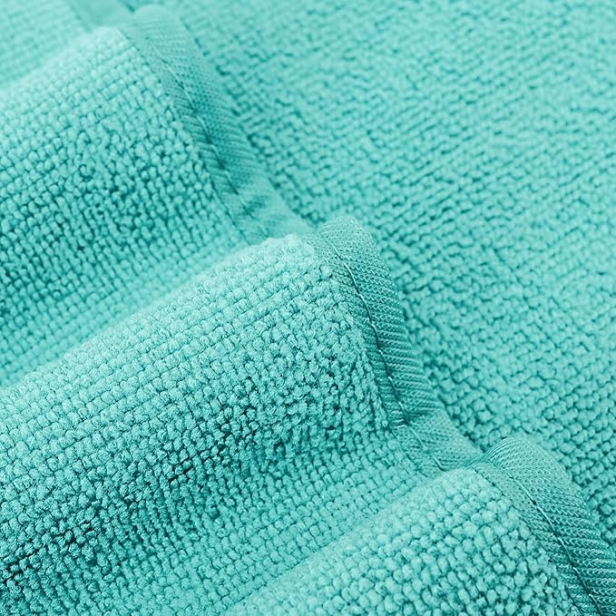 POLYTE Premium Lint Free Microfiber Washcloth Face Towel, 13 x 13 in