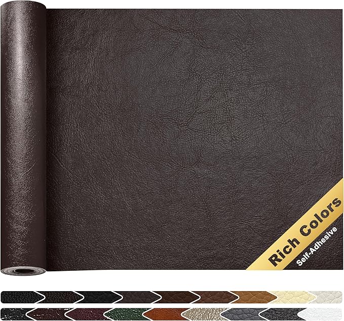 KING MOUNTAIN Leather Repair Patch, 16 x 60 Inches self Adhesive Leather Repair