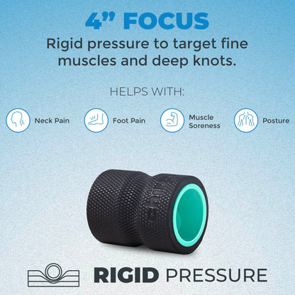 Chirp Wheel Foam Roller - Targeted Back & Neck Pain Relief, Muscle Massage, Trigger Point Therapy, High-Density Foam Tool for Physical Therapy, Stretching & Exercise, 500lbs Capacity, 4 Inch Mint