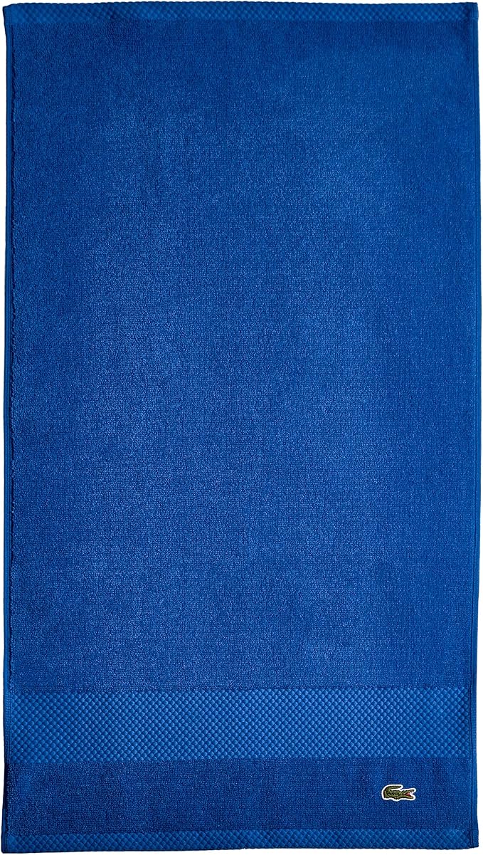 Lacoste Heritage 100% Supima Cotton Hand Towel, Surf Blue, Premium Super Soft
