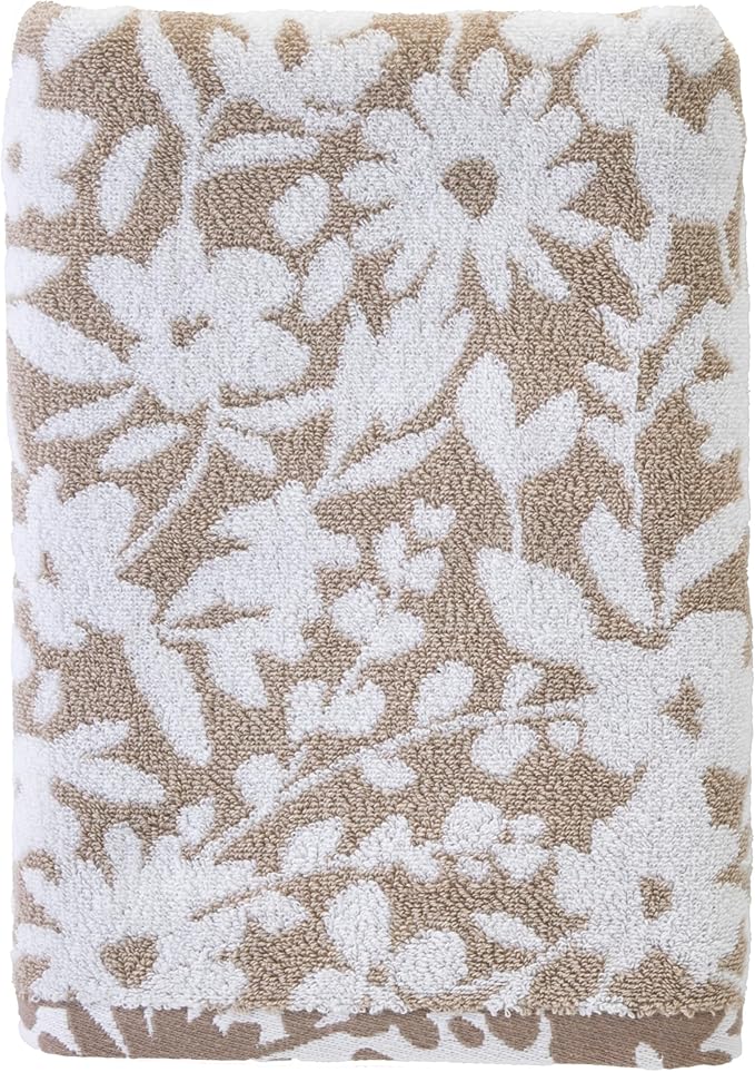 SKL Home Bedford Floral 100% Cotton Premium Bath Towel, 600 GSM, Soft &