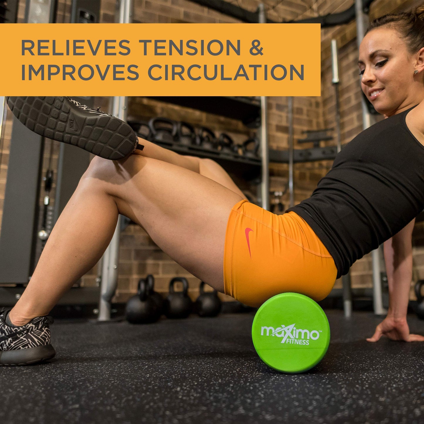 Maximo Fitness Foam Roller - High Density Exercise Roller for Trigger Point Self Massage, Muscle and Back Roller for Fitness, Physical Therapy, Yoga and Pilates, Gym Equipment (Green, 15cm x 45cm)