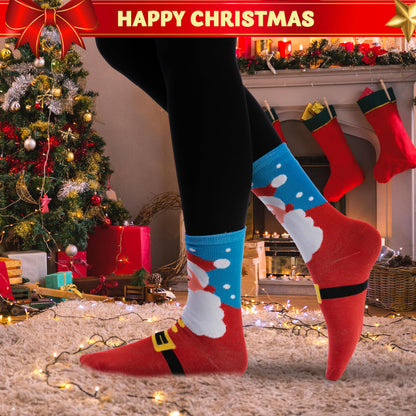 JOYIN 12 Pairs Christmas Socks, Warm Soft Novelty Crew Socks for Winter Christmas, Holiday or Birthday Gift