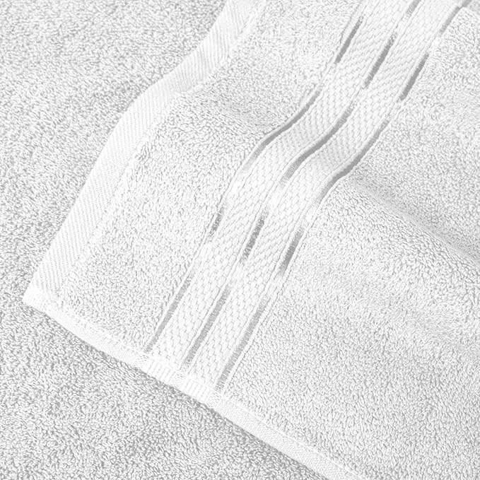 Elegant Comfort Three Line Popcorn Extra Large Luxury Bath Towel