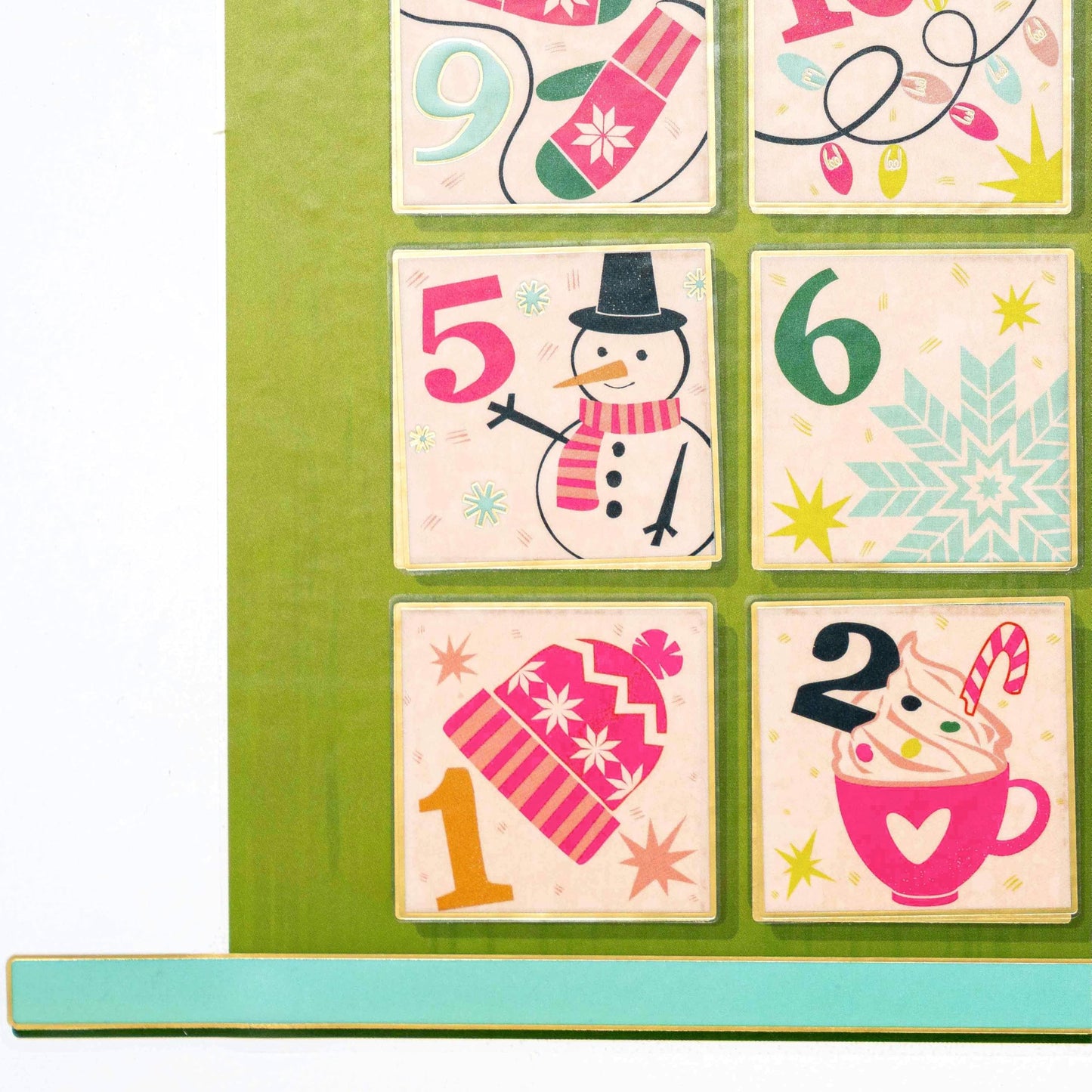 Wall Wear Trendy Christmas Decal Kit – 9 Peel & Stick Sheets with Festive Ornaments, Snowflakes & Countdown Calendar. Removable, Water-Resistant & Rental-Safe Holiday Wall décor.