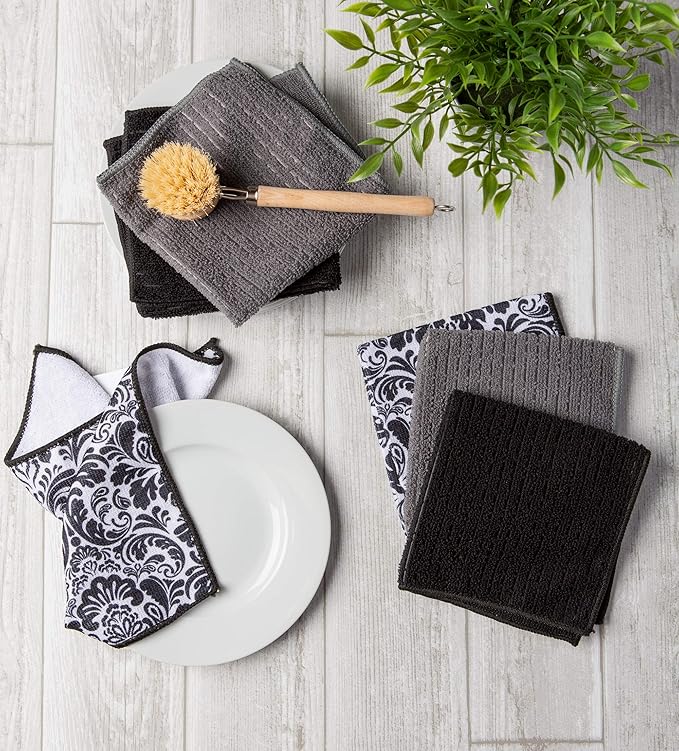 DII Cleaning Collection Multi-Purpose Microfiber, Dishcloth Set