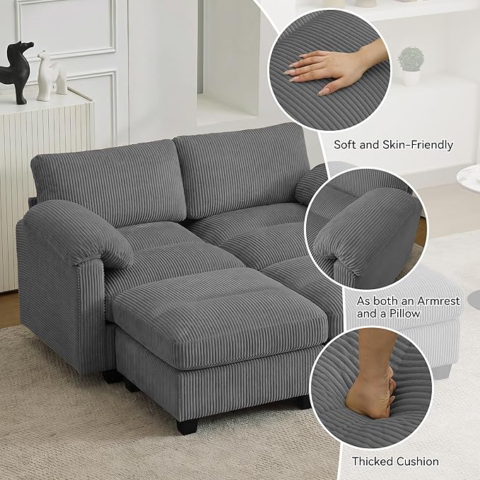 61'' Modular Loveseat Sofa