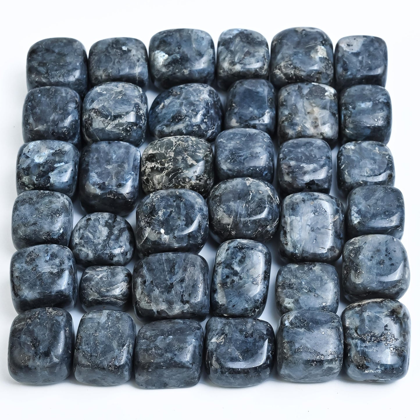 Crocon® 1LB Larvikite Tumbled Stones and Crystals bulk 2000+ Carats Natural Crystal Kit for Reiki Healing Crystal Polished, Tumble Stones, Chakra Balancing, Reiki Gift, Home Decor Size : 2025 mm"