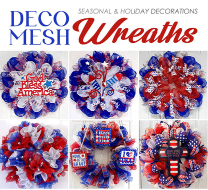 MEEDEE Red and White Deco Mesh Metallic Striped Ribbon 10 Inch Candy Cane Mesh Ribbon for Christmas Tree, Garland, Staircase, Mailbox, Centerpiece, Wreaths, Decorating and Crafts (30 Feet)
