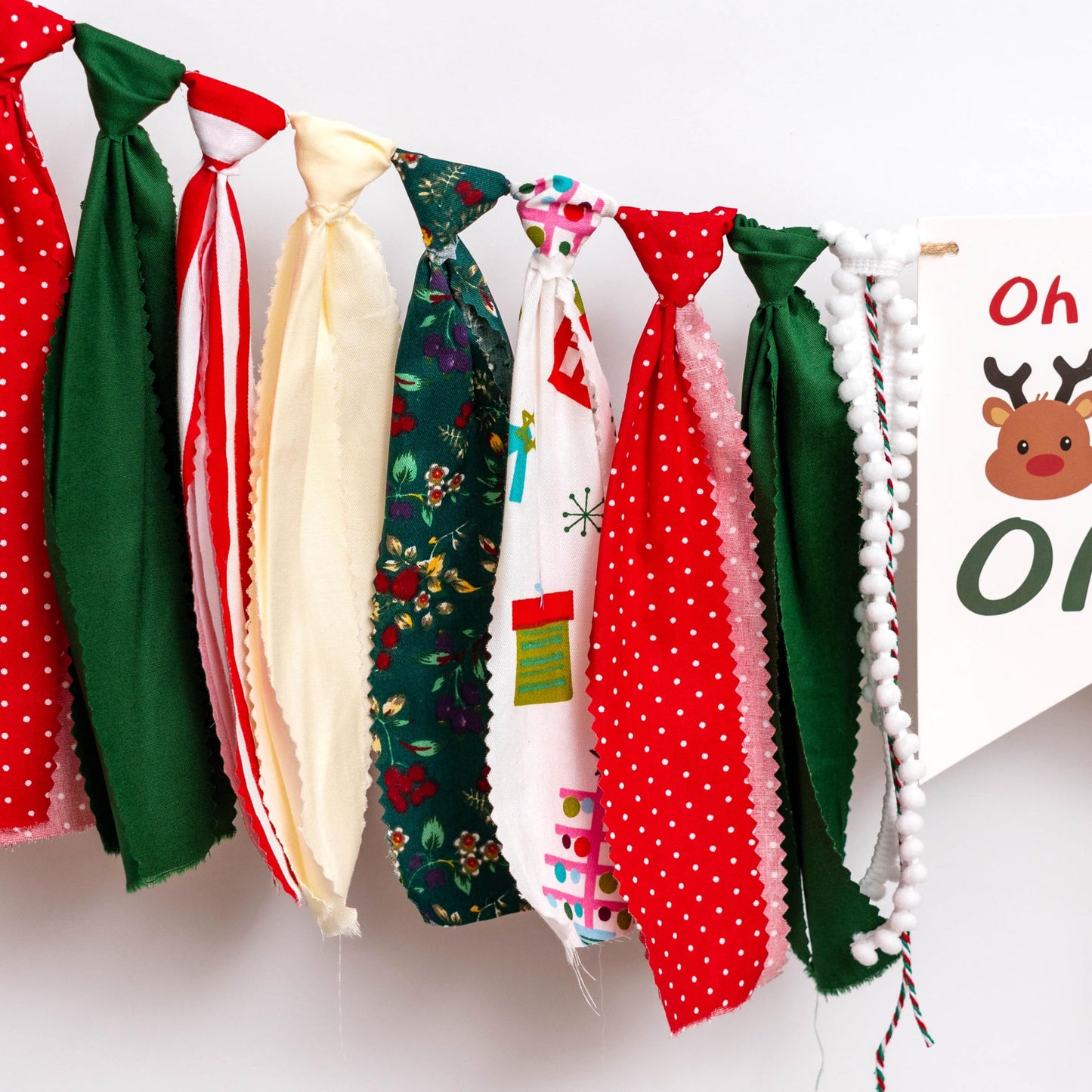 UDOTE Christmas One High Chair Banner - Oh What Fun To Be One Banner For Girls And Boys First Birthday Decoration,Designed Specifically For Baby's First Birthday Christmas Decorations