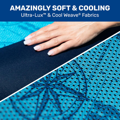 Aqua Water Lounge, X-Large, Inflatable Pool Float with Headrest, Backrest & Footrest, Navy/Light Blue