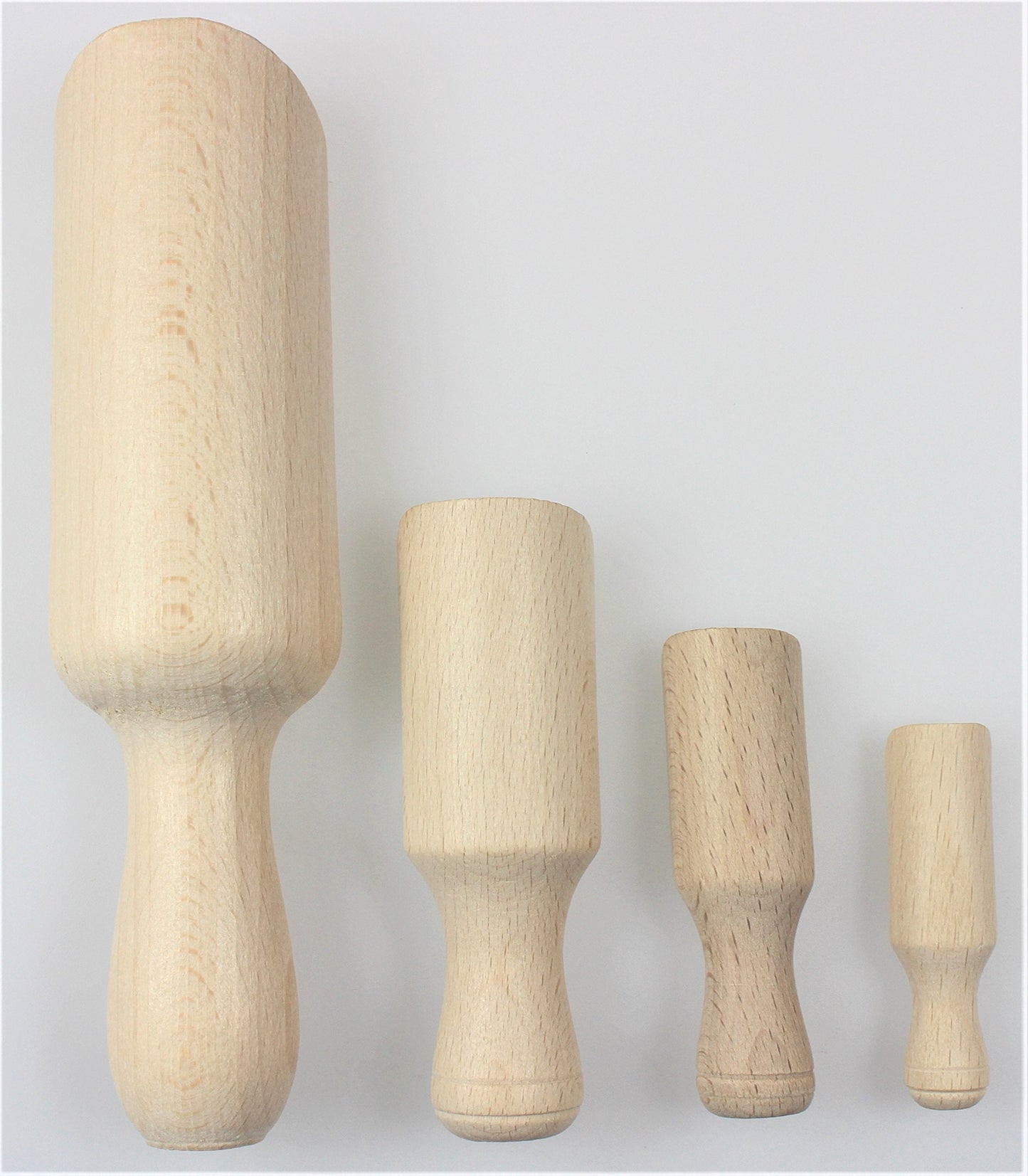 efo Versatile Wooden Scoops Set 4pcs - Multipurpose Wooden Spoons - Wood Salt and Spice Scoops – Rustic Bath Salt Scoop - Wooden Nuts Scoop - sizes: 2.4"; 3.3"; 3.9"; 6.7" / 6; 8.5; 10; 17cm