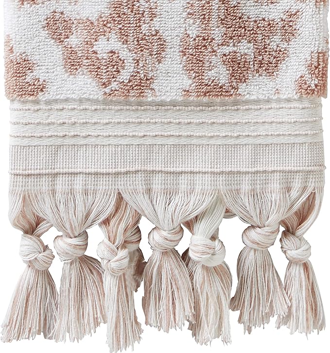 SKL Home Mirage Fringe 2 Bath, 2 Hand Towel Set