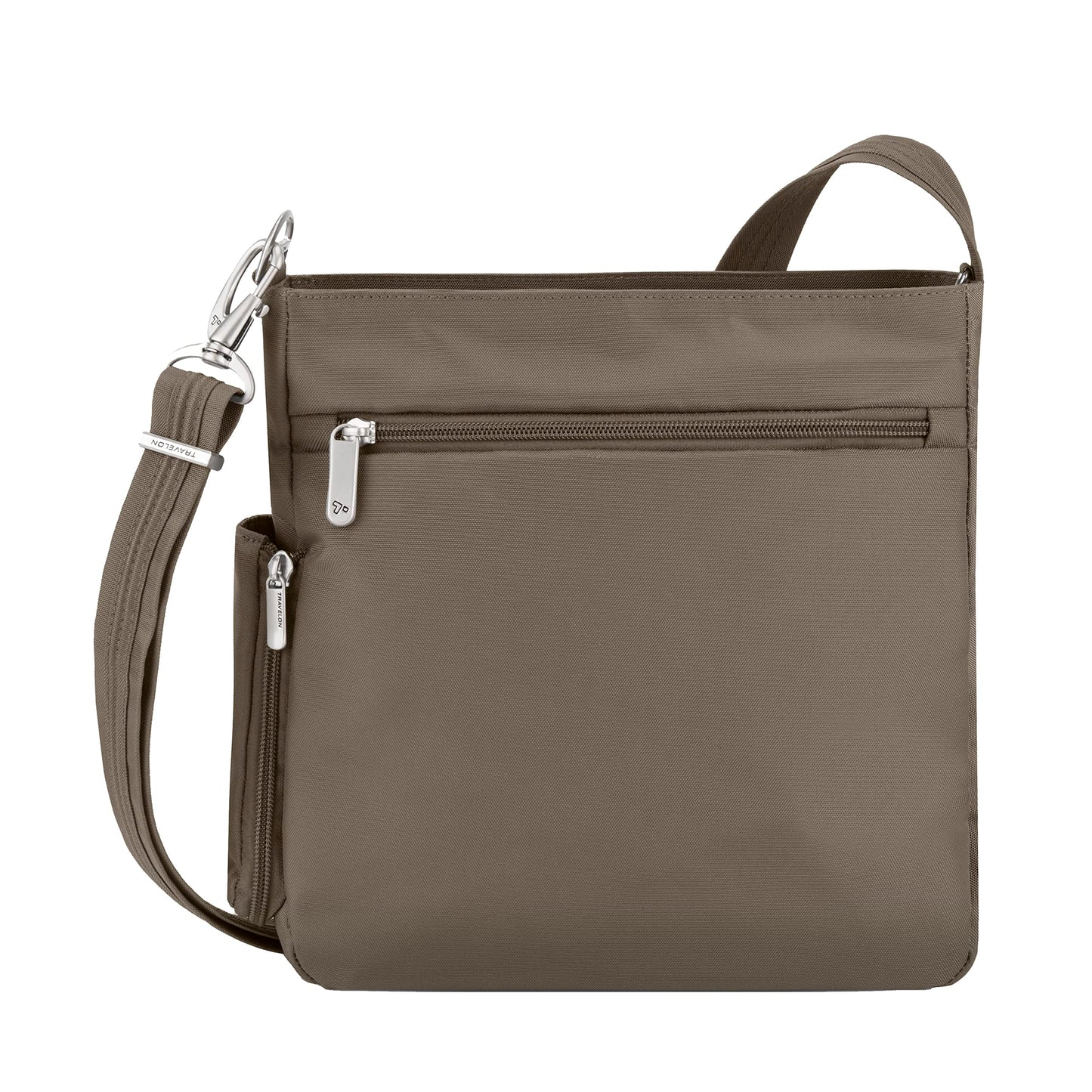 Travelon Anti-theft Classic N/S Crossbody Cross Body Bag, Brown, One Size, Travelon Anti-theft Classic N/S Crossbody