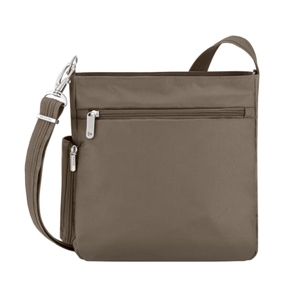 Travelon Anti-theft Classic N/S Crossbody Cross Body Bag, Brown, One Size, Travelon Anti-theft Classic N/S Crossbody