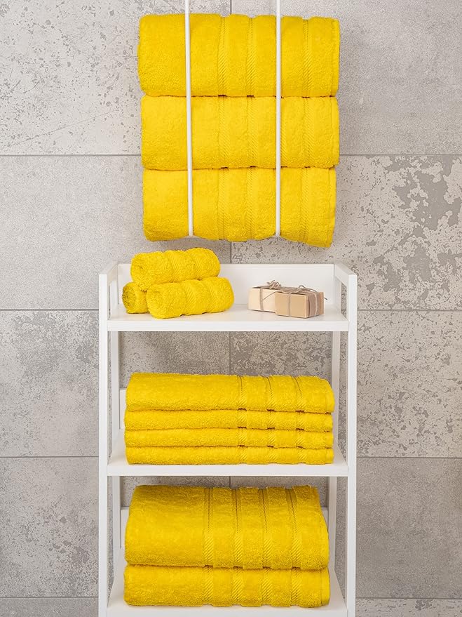 American Soft Linen Luxury 4 Piece Bath Towel Set, 600 GSM 100% Cotton Turkish