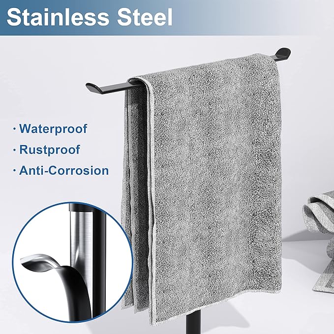 Towel Rack T-Shape Hand Holder for Bathroom, Headband and Lightweight Bathroom