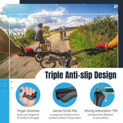 Bike Grips Rubber Ergonomic Antislip Handlebar Grips for MTB Bicycle Mountain