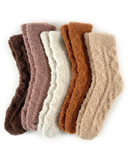 TEHOOK Warm & Cozy Valentines Gifts for Women, Fluffy Fuzzy Plush Sleeping Slipper Socks - Soft Warm Fabric
