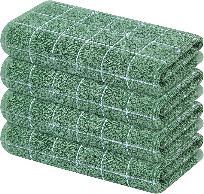 Mordimy 100% Cotton Terry Cloth Kitchen Towels, Super Soft and Absorbent Dish