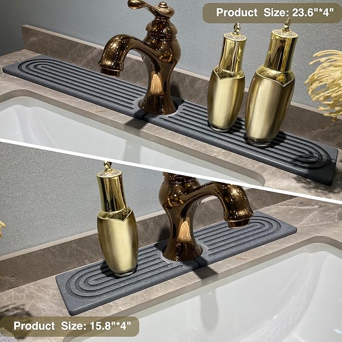 Faucet Mat for Kitchen Sink, Stone Drying Mat for Kitchen Counter, Stone Mat