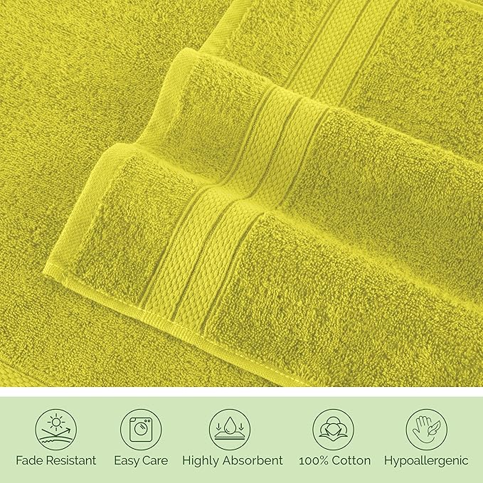Elegant Comfort Luxury 6-Piece Towel Set, Premium Soft 100% Turkish Cotton