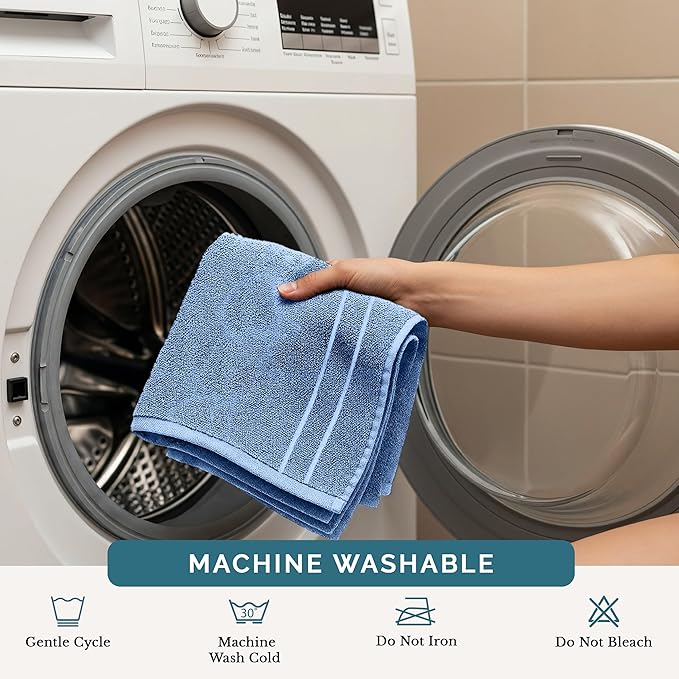 Casa Platino Blue Wash Cloths