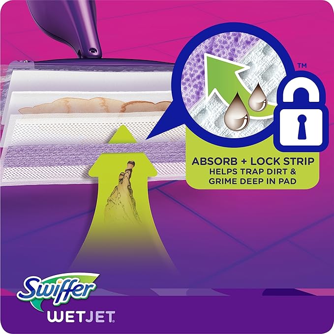 Swiffer WetJet Hardwood Floor Cleaner, Spray Mop Pad Refill