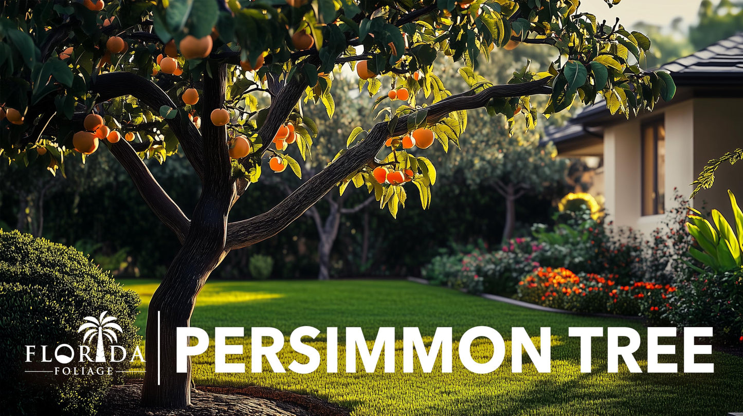 Persimmon Fruit Trees | 10 Live Trees | Diospyros Kaki | Edible Fruit Tree for Home Gardens | Cold Hardy Plants with Sweet, Delicious Fruits