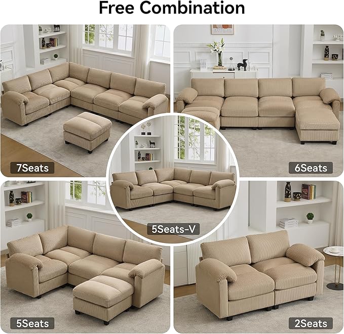 114'' U-Shaped Sectional Couch