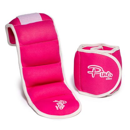 Ankle Weights Set (2 x 0.5lb Cuffs) - 1lbs in Total - for Women, Men and Kids – Used for Workouts at Home, Pilates, Yoga, Boxing, Dancing and Resistance Training, Pink