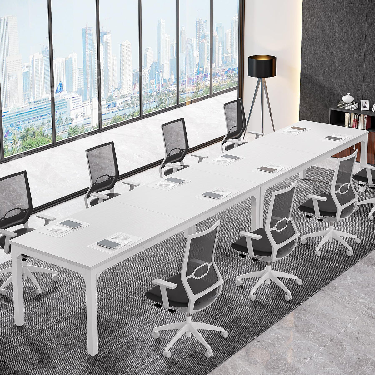 Tribesigns Conference Table, 78.7-Inch Rectangle Meeting Seminar Table, Large Business Office Conference Tables for 6-8 People (Only Table)