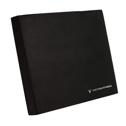 Victor Fitness Black Non-Slip Balance Foam Pad for Stability Training, Yoga, Physical Therapy, Knee, and Lower Back Support - Gym or Office Use