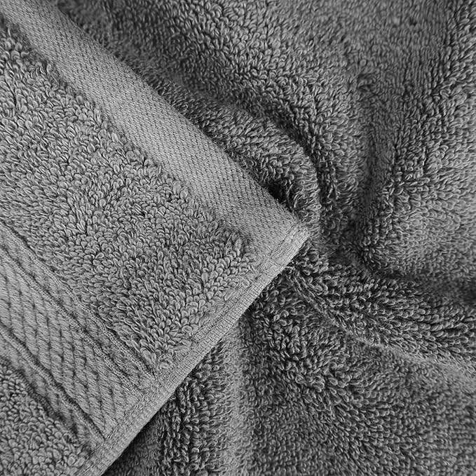 SUPERIOR Egyptian Cotton Pile 8 Piece Towel Set, Includes 2 Bath, 2 Hand