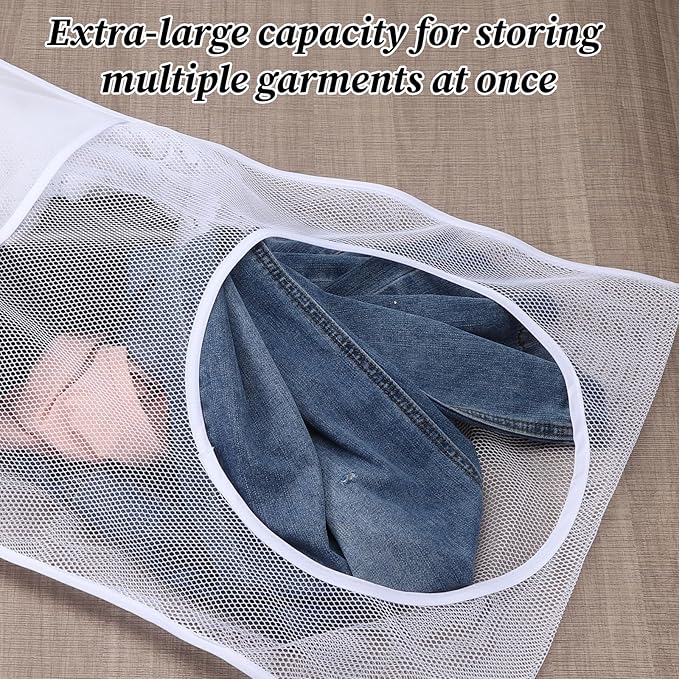 2Pcs Bag Over the Door Hamper Large Hanging Mesh Hamper