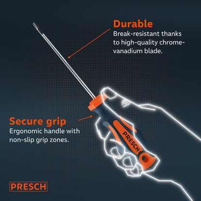 Presch TX Screwdriver Set 6 Pieces - Star Head/Magnetic Screwdriver Set - Professional Tool - T10 to T40 Screw Driver Kit
