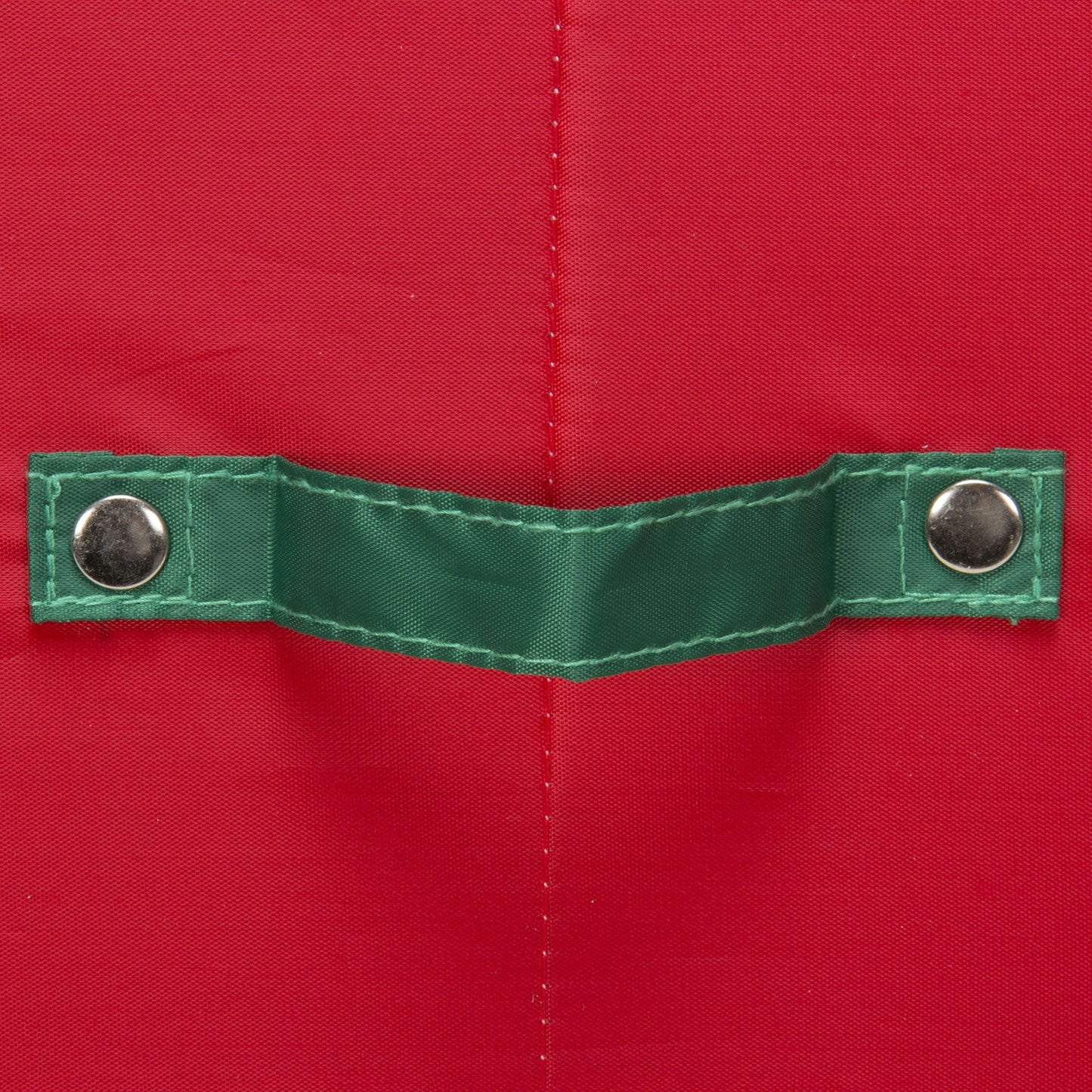 Household Essentials 532RED Holiday China Dinnerware Storage for Dessert Plates or Bowls | Removable Lid | Red Canvas with Green Trim