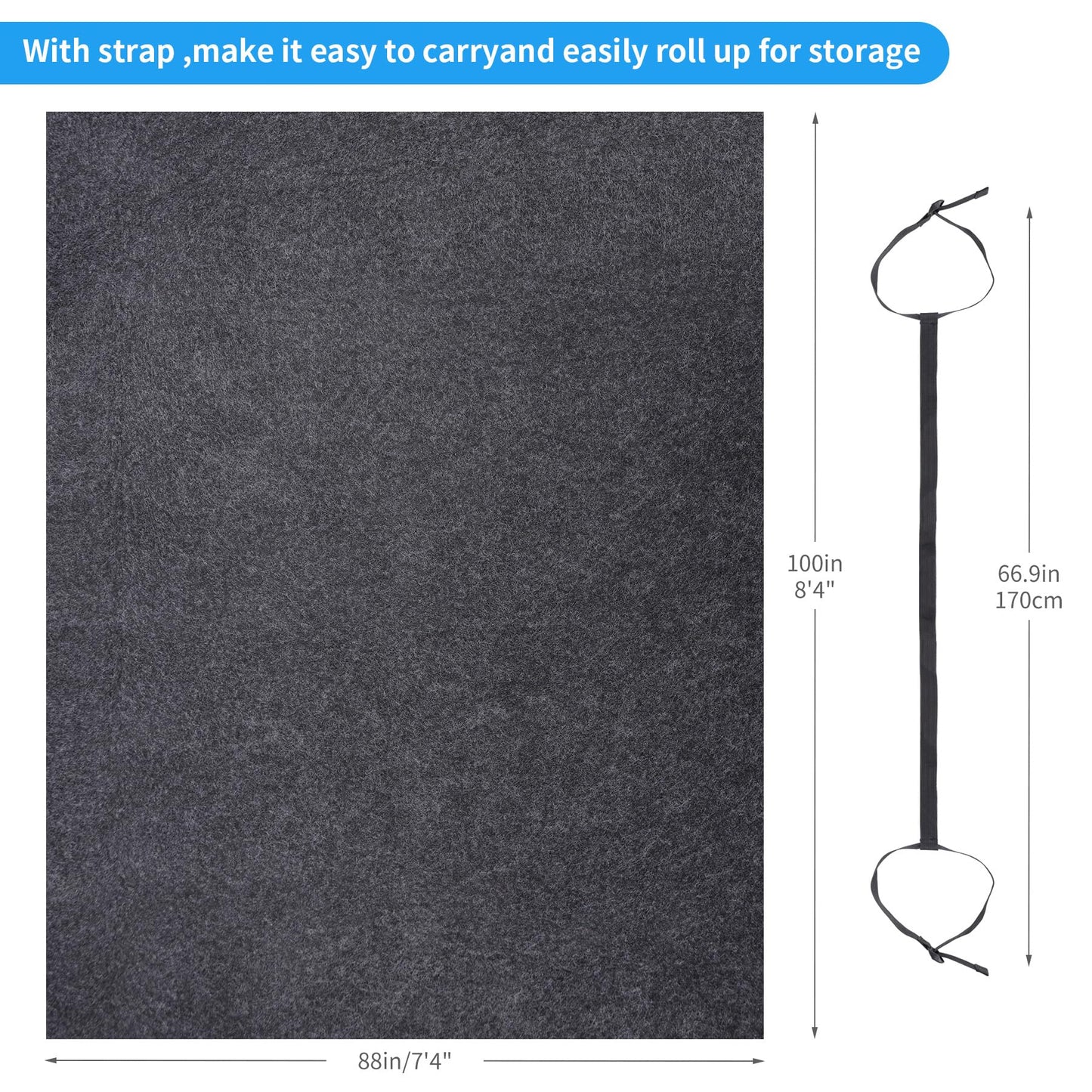 BREENHILL 2 Pack Camping Tent Carpet Mat, (7'4" x 8'4") Inside/Outside Tent Rug,Protective Waterproof Liner Keeps You Warm & Dry, Outdoor Camping Floor Rug Accessory,Trimmable Material