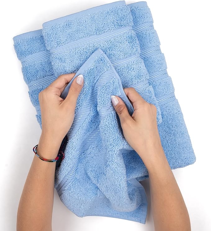 American Soft Linen Luxury 4 Piece Bath Towel Set, 600 GSM 100% Cotton Turkish