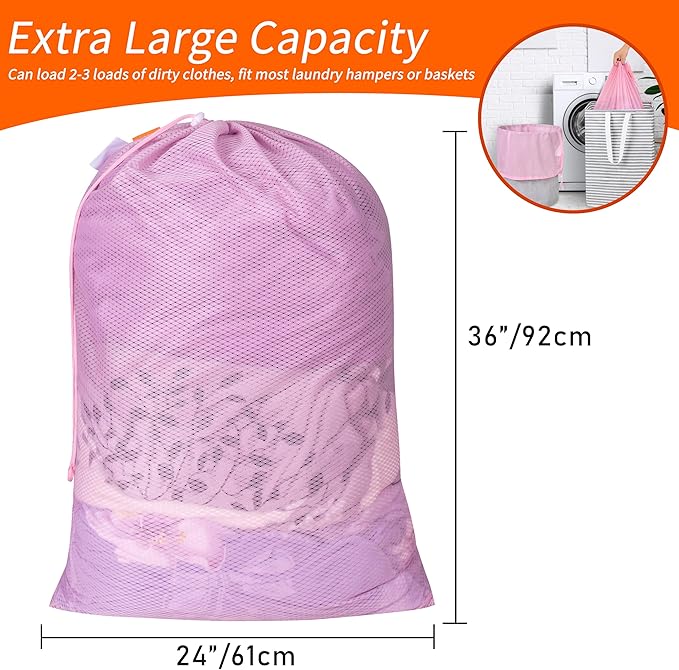 Polecasa Heavy Duty Diamond Large Mesh Laundry Bag