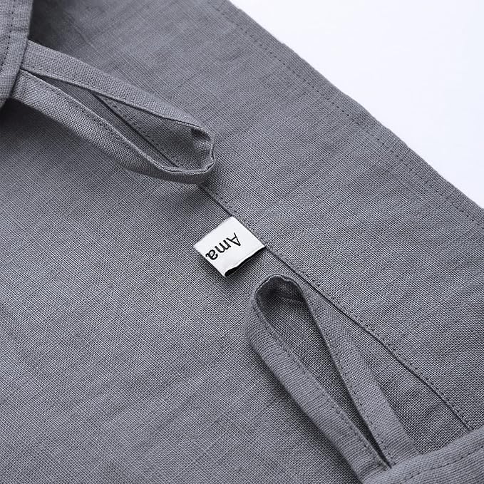 Amazhiyu Pure Linen Over The Door Laundry Hanging Hamper Bag