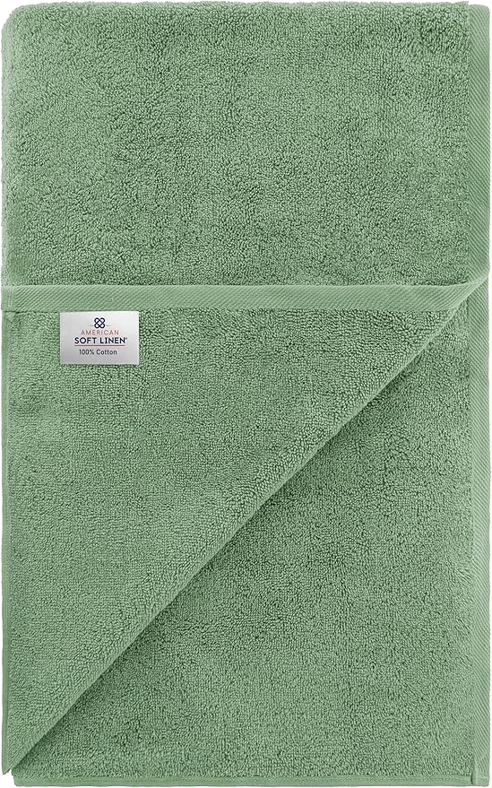 American Soft Linen 100% Cotton 600 GSM Turkish 40x80 Oversized Bath Towel Sheet