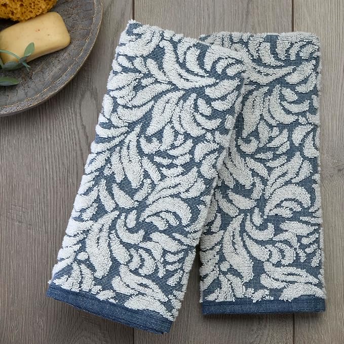 SKL Home Renan 100% Turkish Cotton Premium 2-Piece Hand Towel Set, 600 GSM