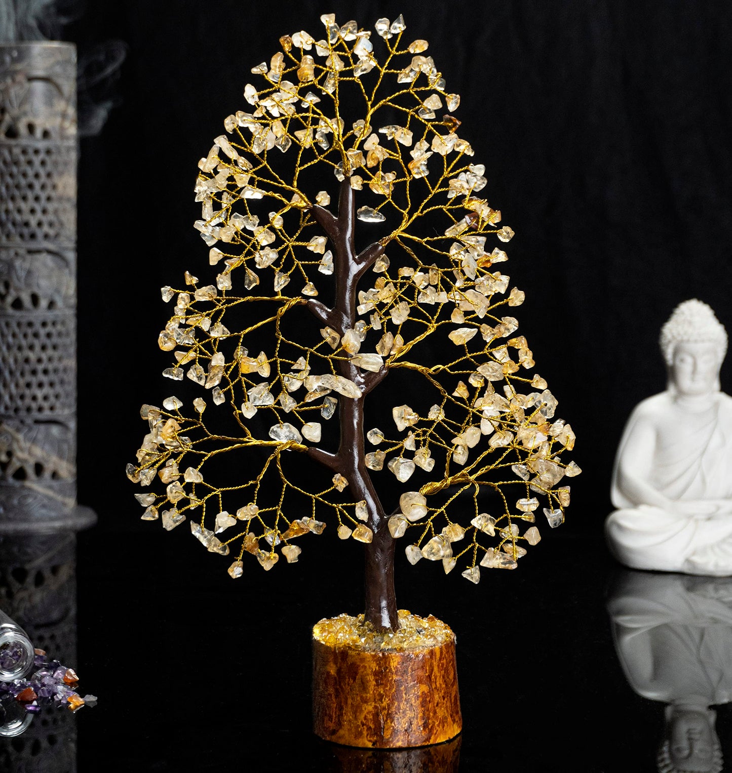 Crocon® Citrine Crystals Tree, Gifts, Birthday Gifts for Women, House Warming Gift New Home Decor, Healing Crystals Spiritual Present, Mom Birthday Gift Her, Decor, Gemstones Money Tree Positivity