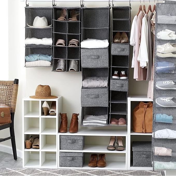 Household Essentials 10 Pocket Hanging Shoe Closet Organizer